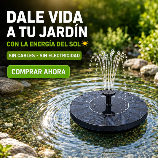 Fuente Solar Flotante para Jardín Solar Bloom Pro – 6 Boquillas