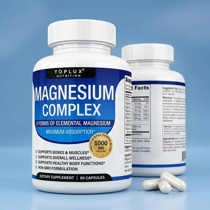 Toplux Magnesium Complex 90 Cápsulas 8 en 1